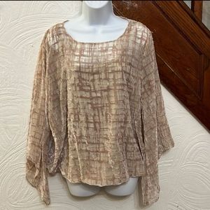 Alfani bell sleeve top size L
